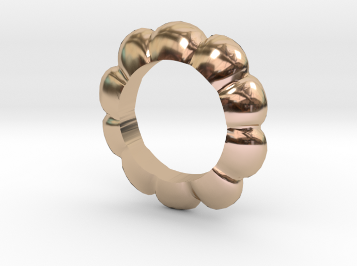 Textured Round Ring 3d printed