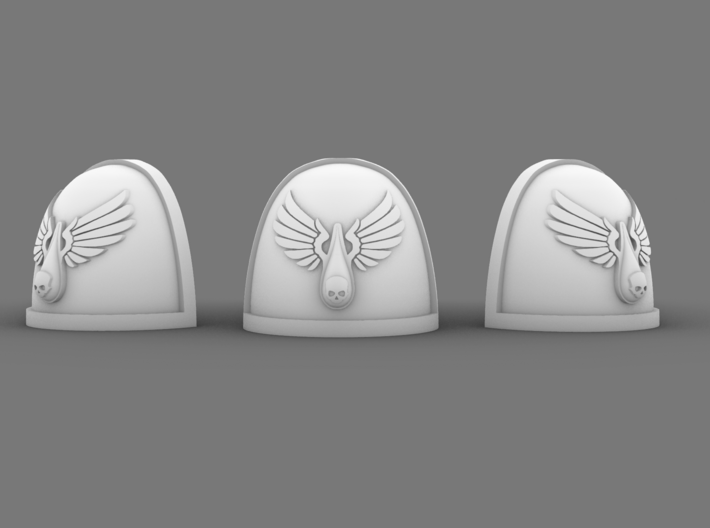 Angels Vermillion V7 Rimmed Shoulder Pads 3d printed 