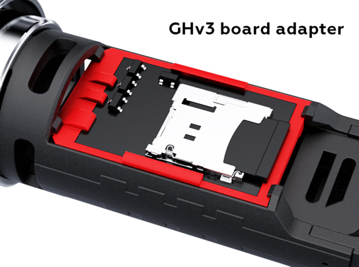 1inch chassis GHv3 board Adapter 3d printed 
