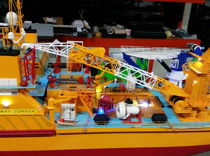 Crane boom support Seabex One1:75 3d printed 