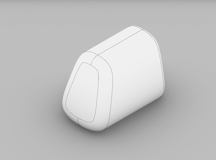 VW Jetta Mk6 Parking Brake Button - Metal 3d printed Front Perspective View