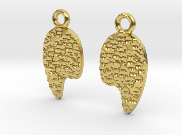 Hammered style earrings 3d printed