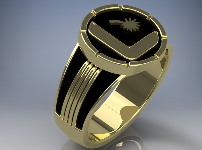 supergirl legion size 7 17.50mm 3d printed Ring is not painted black. You must paint it