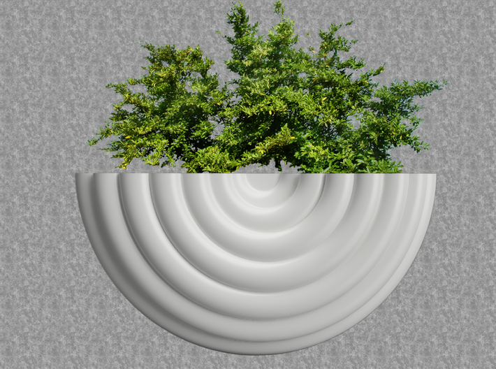 Coiled_wall_planter 3d printed 