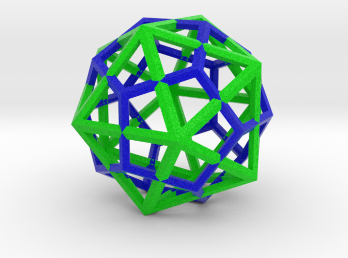 icosahedron &amp; dodecahedron, color 3d printed
