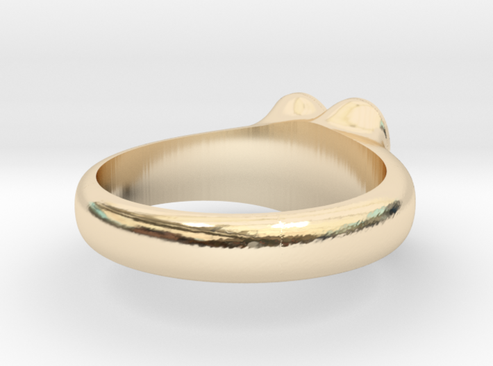 Heart Shaped Ring with Picture 3d printed