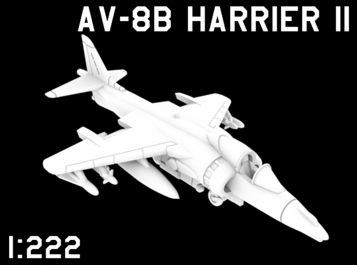 1:222 Scale AV-8B Harrier II (Loaded, Stored) 3d printed