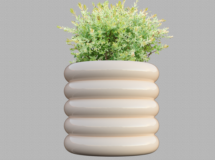 Coiled_planter 3d printed 