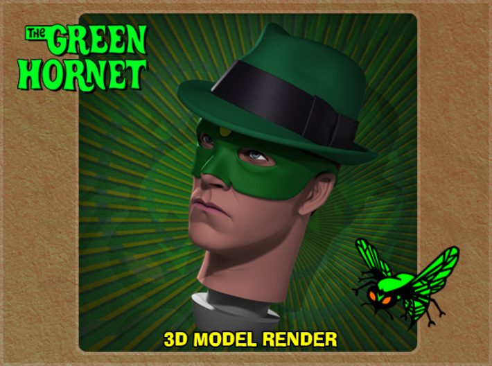 1:9 Scale Green Hornet Head 3d printed