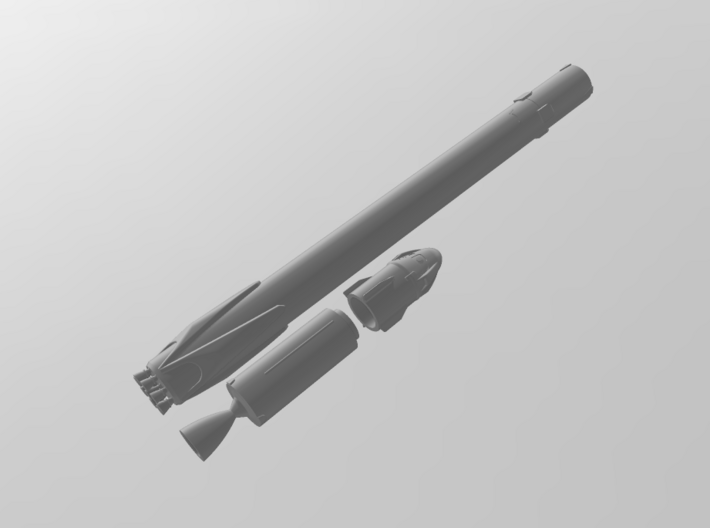 Falcon 9 with Dragon 2 3d printed