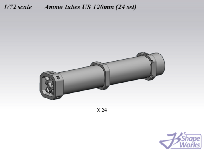 1/72 Ammo tube 120mm US (24 set) 3d printed 