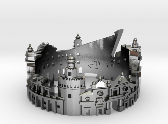Seville Skyline - Cityscape Ring 3d printed