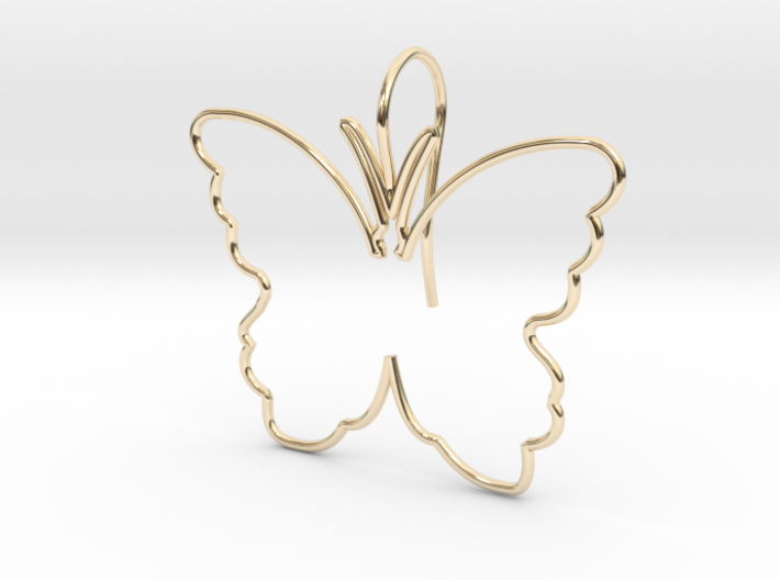 Wire Butterfly Earring 3d printed
