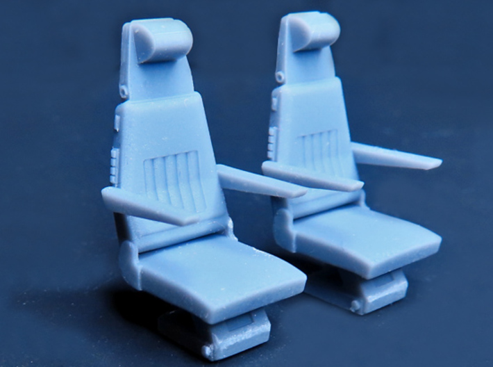 SPACE 2999 EAGLE MPC 1/48 COCKPIT SEATS 3d printed Primed seats.