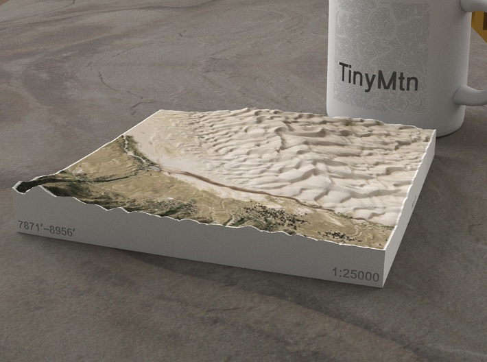 Great Sand Dunes, Colorado, USA, 1:25000 3d printed