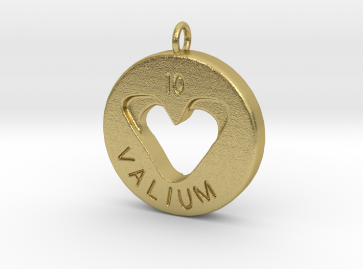 Valium Pill pendant 3d printed