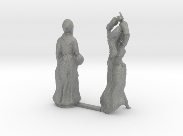 O Scale Old Lady and Young Dancer 3d printed This is a render not a picture