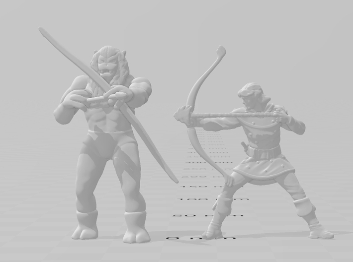 Ookla the mok bow and arrow miniature model games 3d printed 