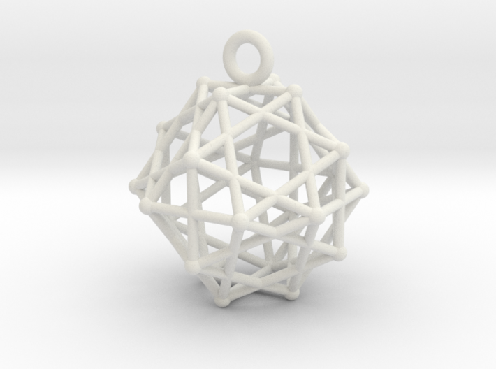Truncated octahedron pendant 3d printed