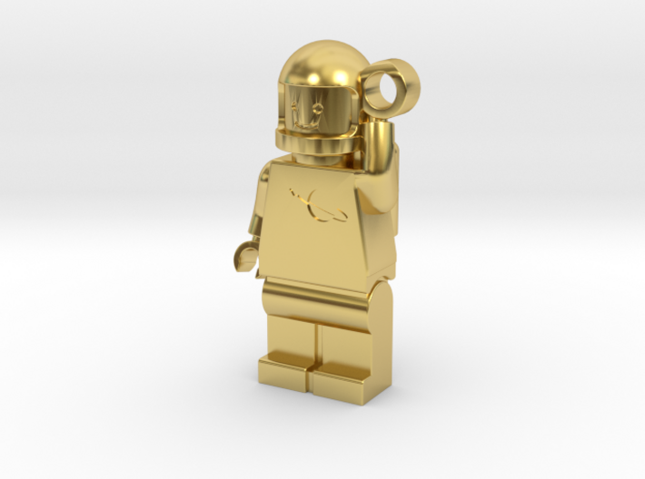 MiniFig Classic Space Keychain Mirror 3d printed
