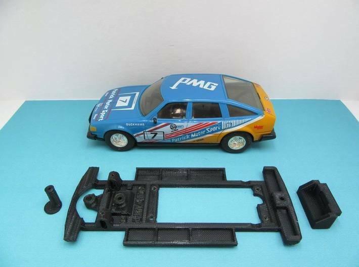 Chassis for classic Scalextric Rover SD1 3d printed 
