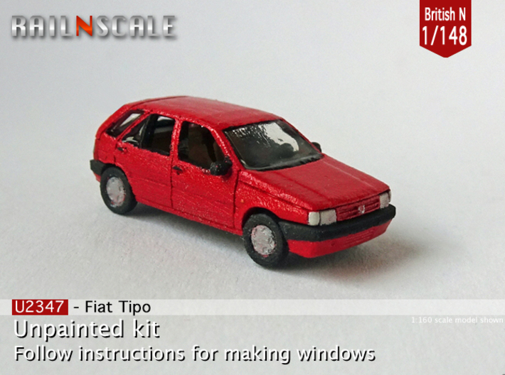 Fiat Tipo (British N 1:148) 3d printed 