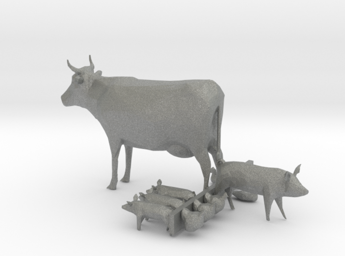 S Scale farm animals 3d printed This is a render not a picture