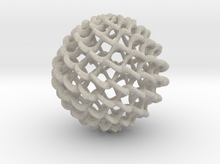 twistball-sandstone 3d printed