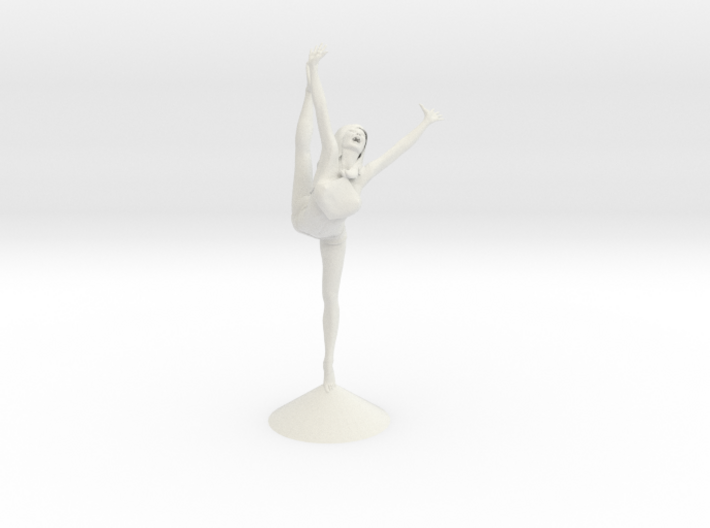 Joyful Dancer with long hair in shorts and halter 3d printed