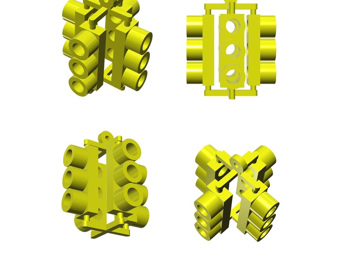 Traffic Light Hanging 4 Way 4 Pack 1-87 HO Scale 3d printed 