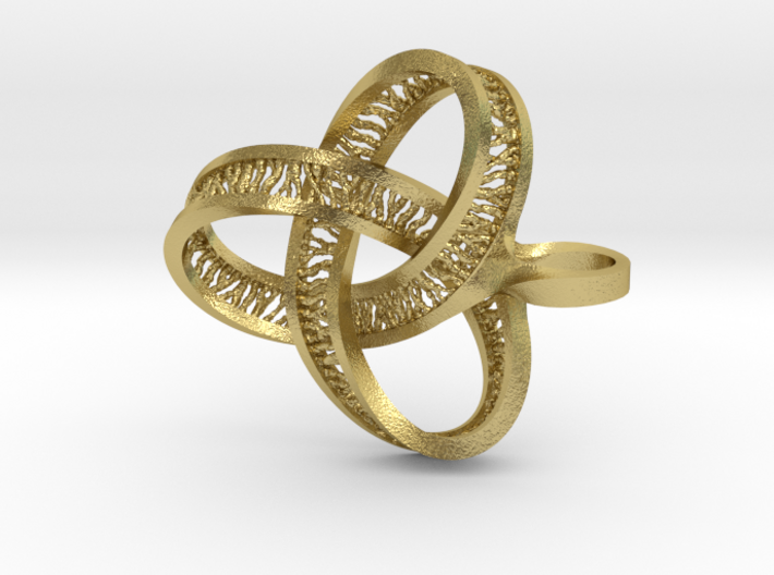 Tree-Root Triquetra Knot Pendant (with loop) 3d printed