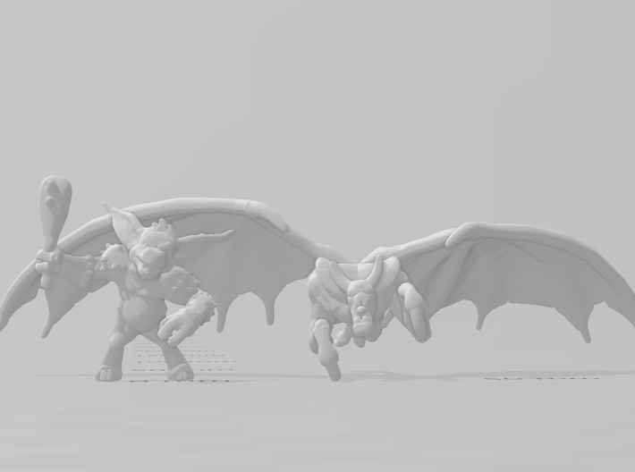 Winged Demon miniature model gfantasy games dnd wh 3d printed 
