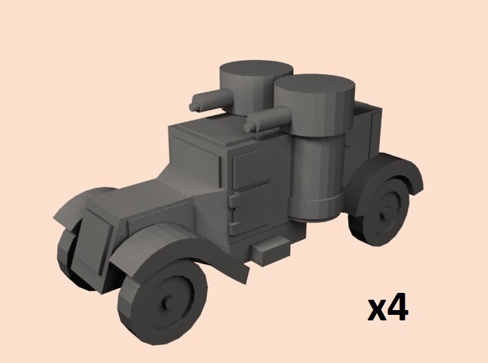 1/160 WW1 Austin armored car 3d printed 