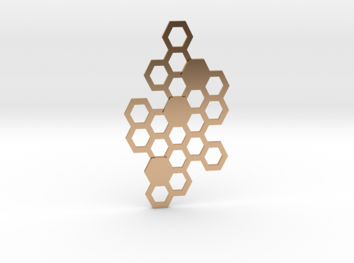 Honeycomb Necklace 50x27mm 3d printed