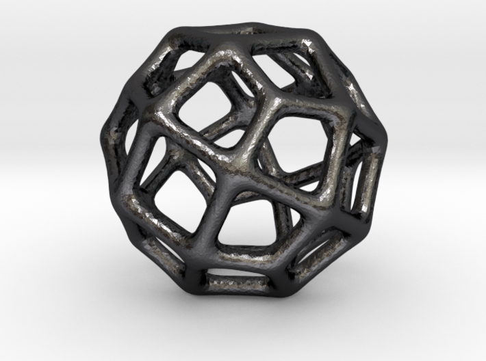Polyhedral Jewelry: Geodesic Cube 3d printed 