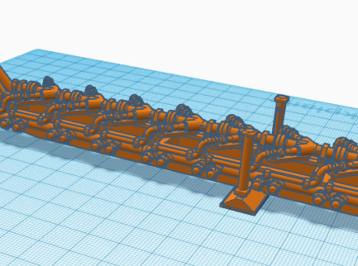 1/64th Fracking Missile Manifold trailer 3d printed 