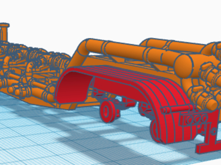 1/64th Fracking Missile Manifold trailer 3d printed 