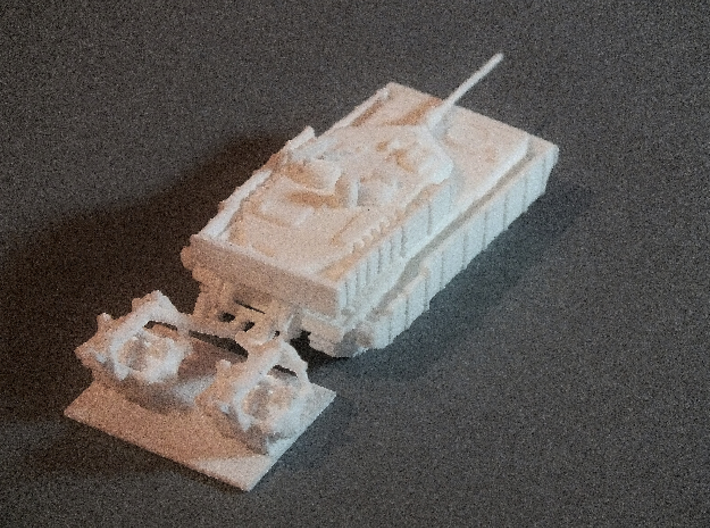 MG144-G03C Leopard2A6 Mine rollers (4) 3d printed Leopard 2A6 with mine roller attached.