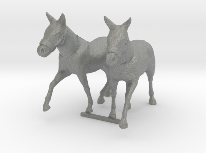 1-32 Scale Trotting Mules 3d printed This is a render not a picture