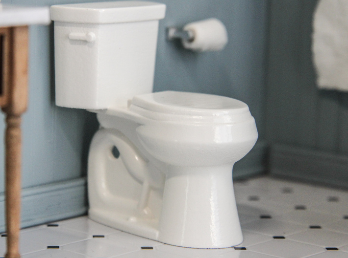 Toilet  3d printed shown spray painted