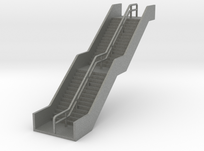 N Scale Station Stairs H38.5mm W20mm 3d printed