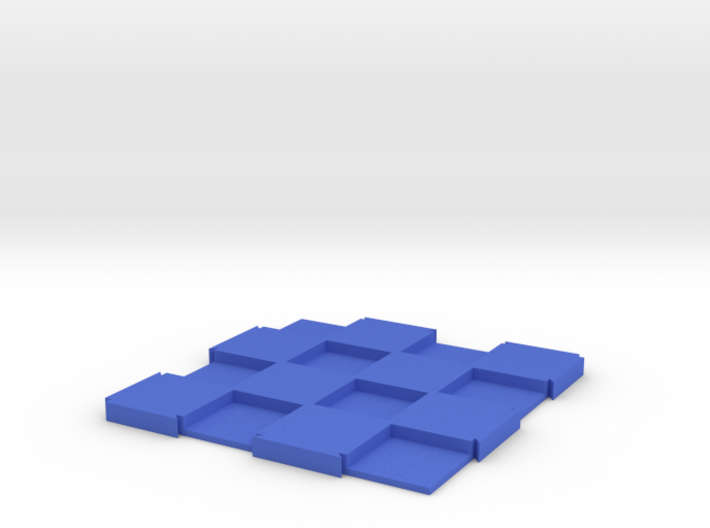 Expandable Mini Chess Board 4x4 with 1/2&quot; Squares 3d printed