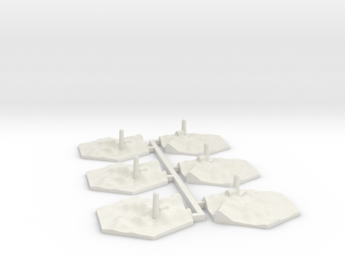 6pk Lighthouse terrain hex tile counters 3d printed