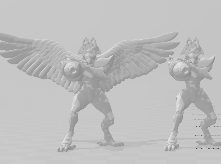 Raven Beak Armor Wings miniature model fantasy rpg 3d printed 