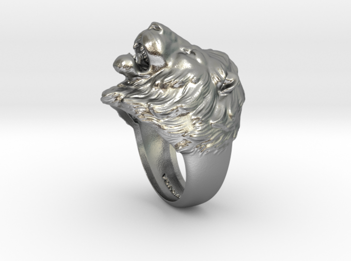 Lion Ring 3d printed