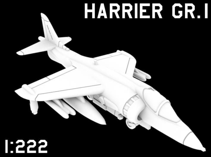 1:222 Scale Harrier GR.1 (Loaded, Deployed) 3d printed
