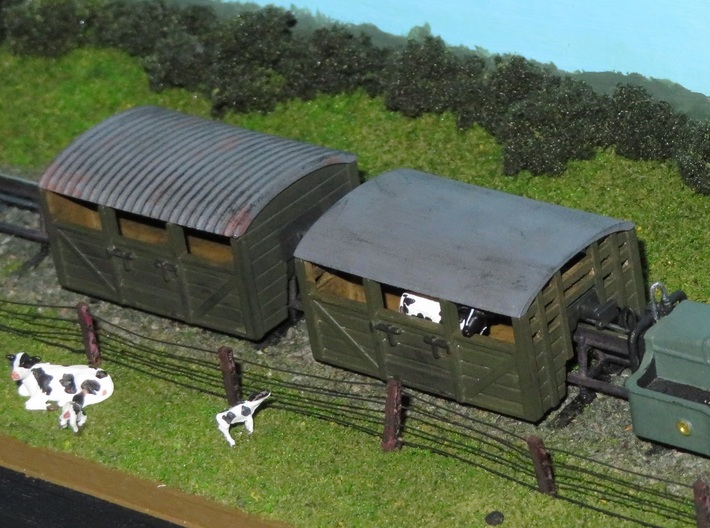 Listowel Lartigue Cattle and Covered Trucks (N) 3d printed 