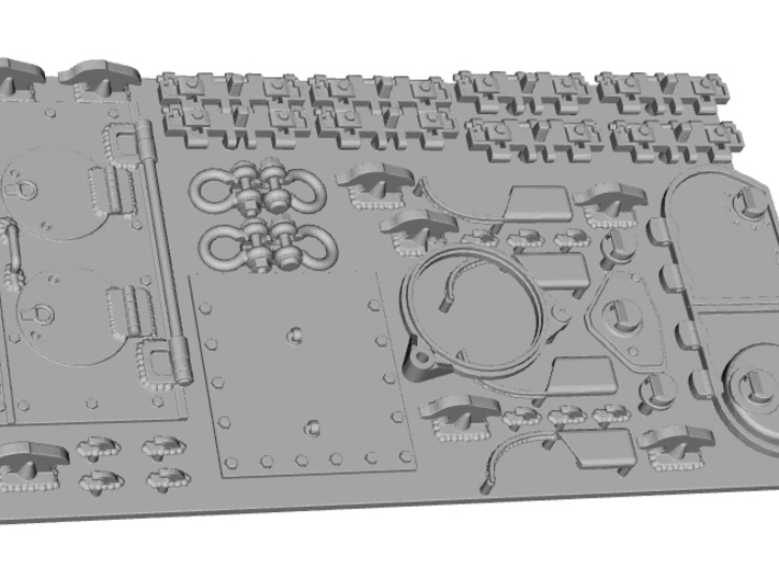 Atlantis 1/48th scale JS3 tank detail upgrade set 3d printed 