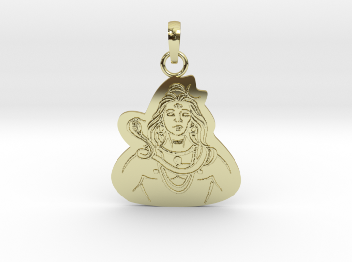 Lord Shiva Pendant (Embossed) 3d printed
