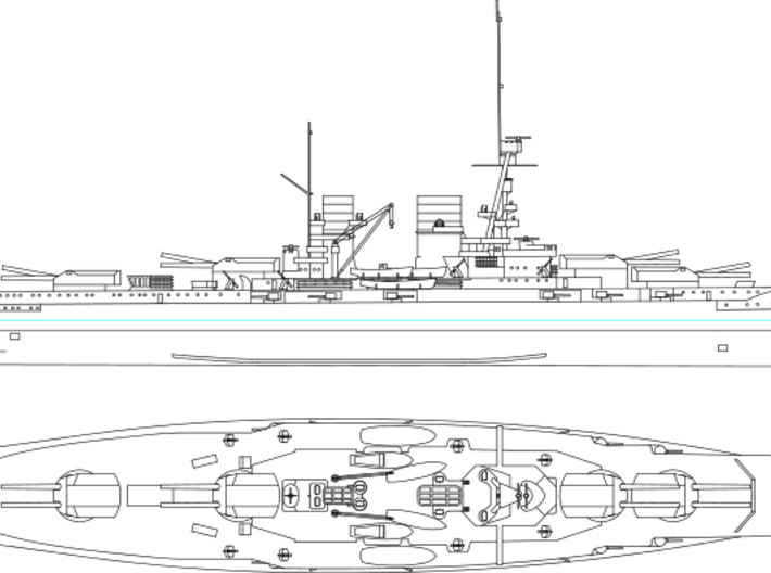 Nameplate SMS Mackensen 3d printed Meckensen-class battlecruiser.  Drawing: Sas1975kr.